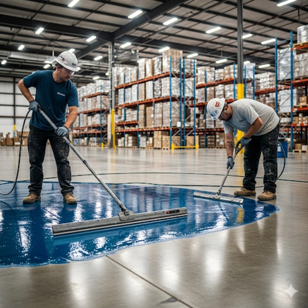 Jasa epoxy lantai untuk area pabrik manufaktur dan industri